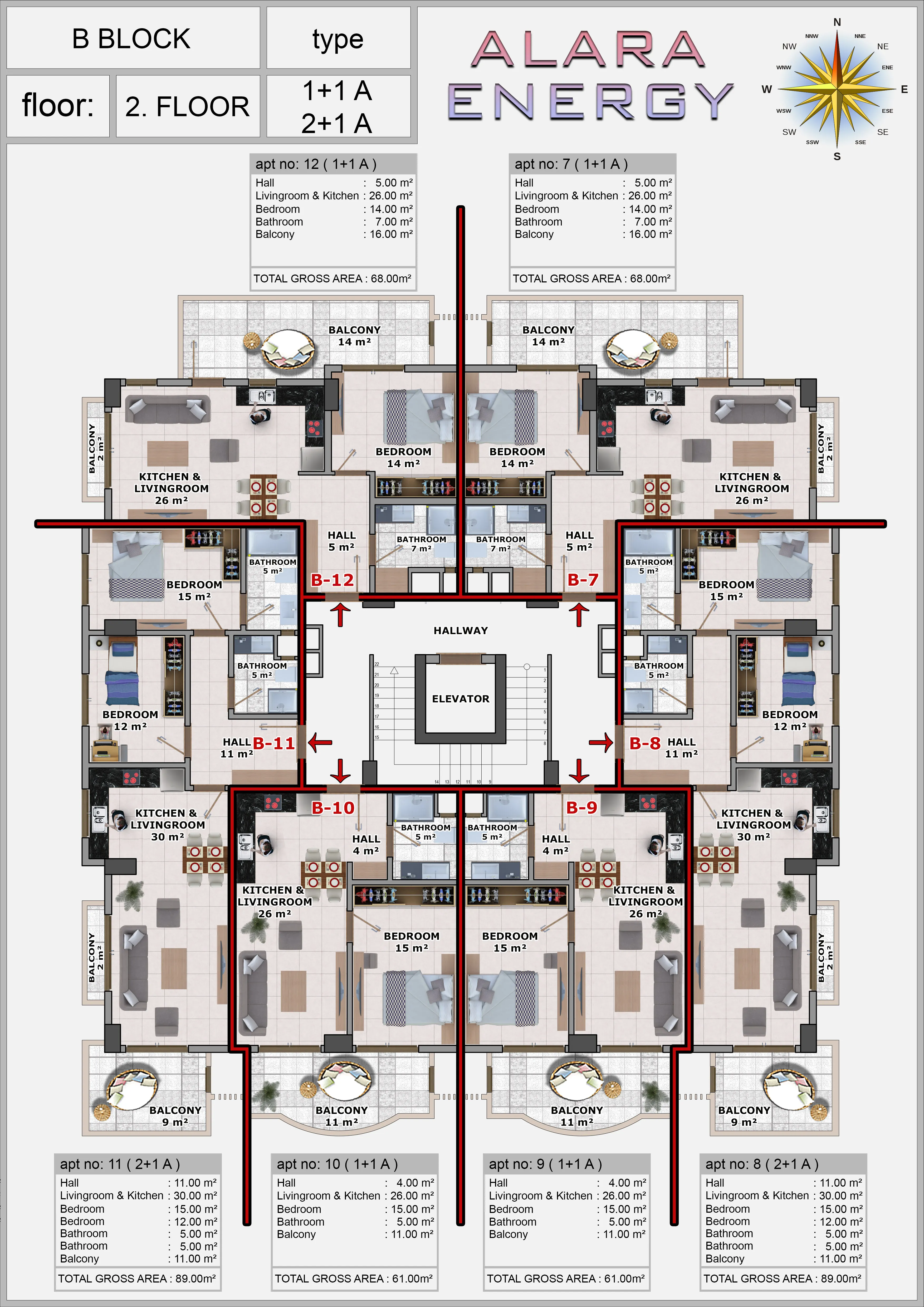 C blok - Kat Planları 2